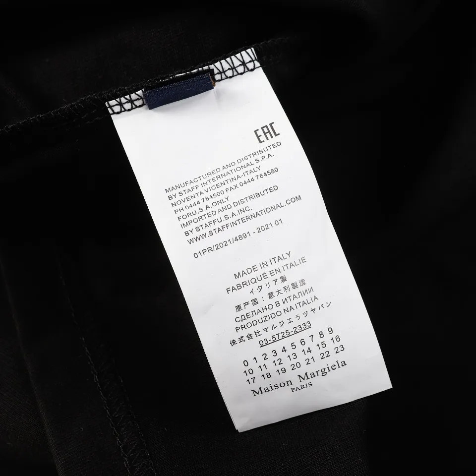 MM 6 Maison Margiela/ · Logo T Sizes：46. 48. 50. 52 ：Black . White Retro Same Style T Versatile 【AJ 3191】